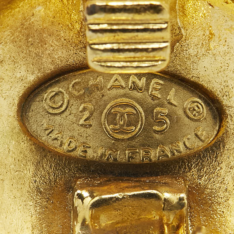 Chanel Vintage Coco Mark Round Earrings