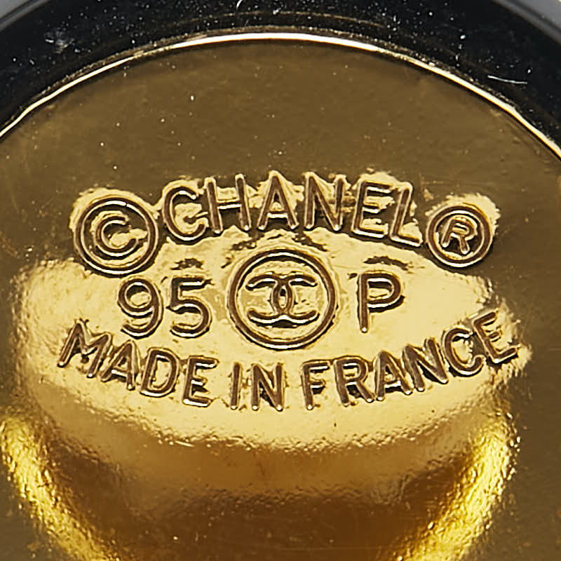 Chanel Vintage Coco Mark Faux Pearl Earrings