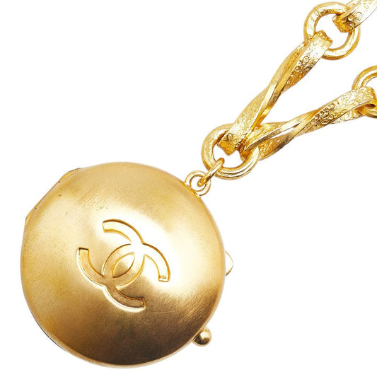 Chanel Vintage Coco Mark Locket Pendant Necklace