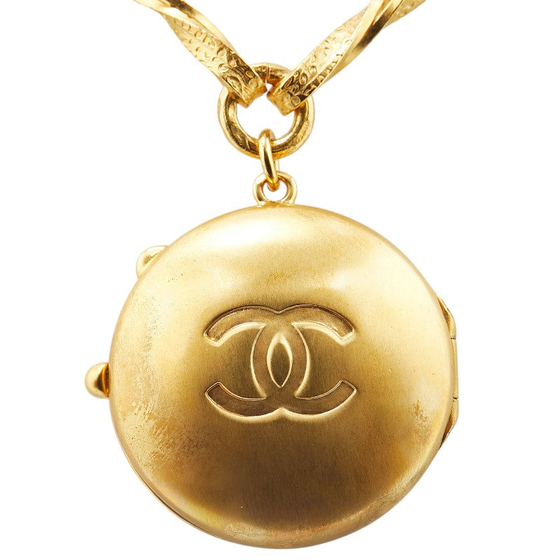 Chanel Vintage Coco Mark Locket Pendant Necklace