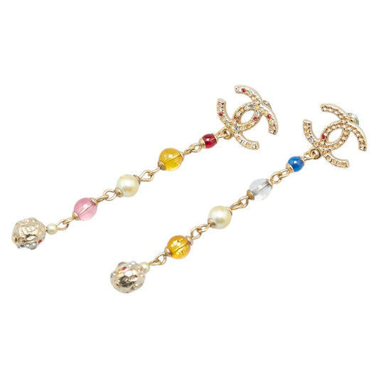 Chanel Coco Mark Rhinestone Bijou Earrings