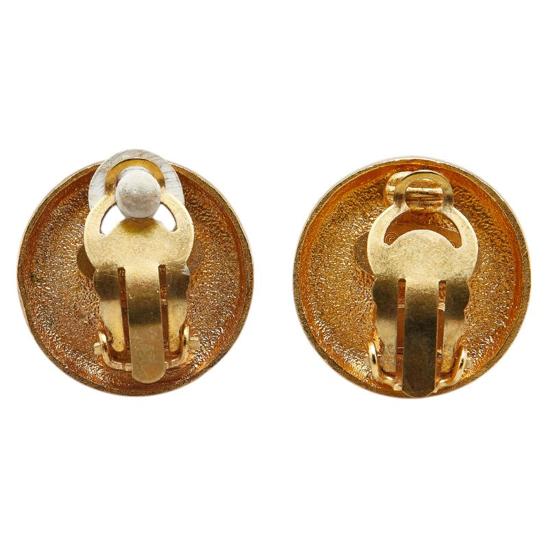 Chanel Vintage Coco Mark Earrings Gold