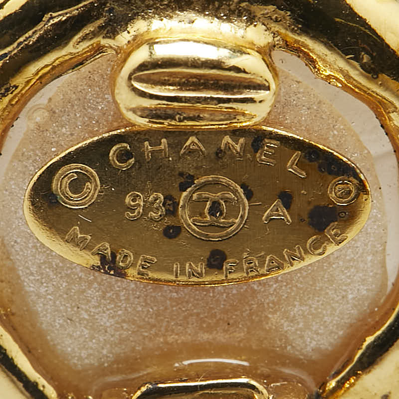 Chanel Vintage Coco Mark Faux Pearl Earrings