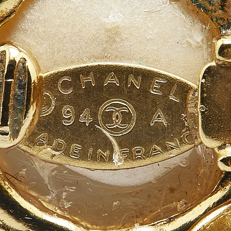 Chanel Vintage Coco Mark Pearl Earrings