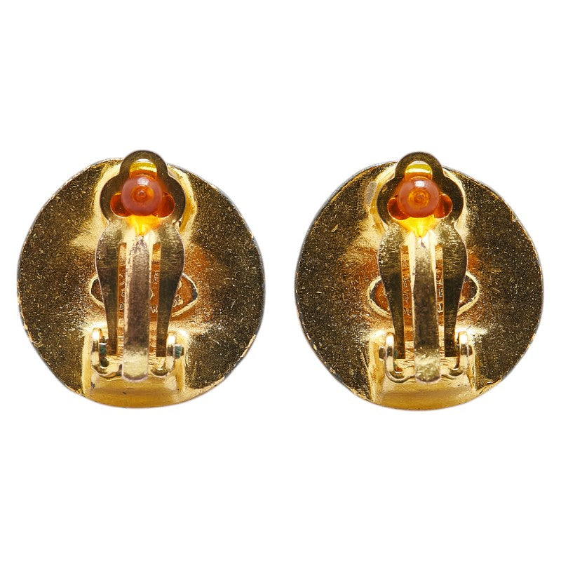 Chanel Vintage Coco Mark Earrings Gold
