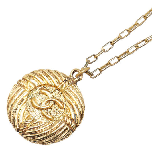Chanel Vintage Coco Mark Necklace Gold