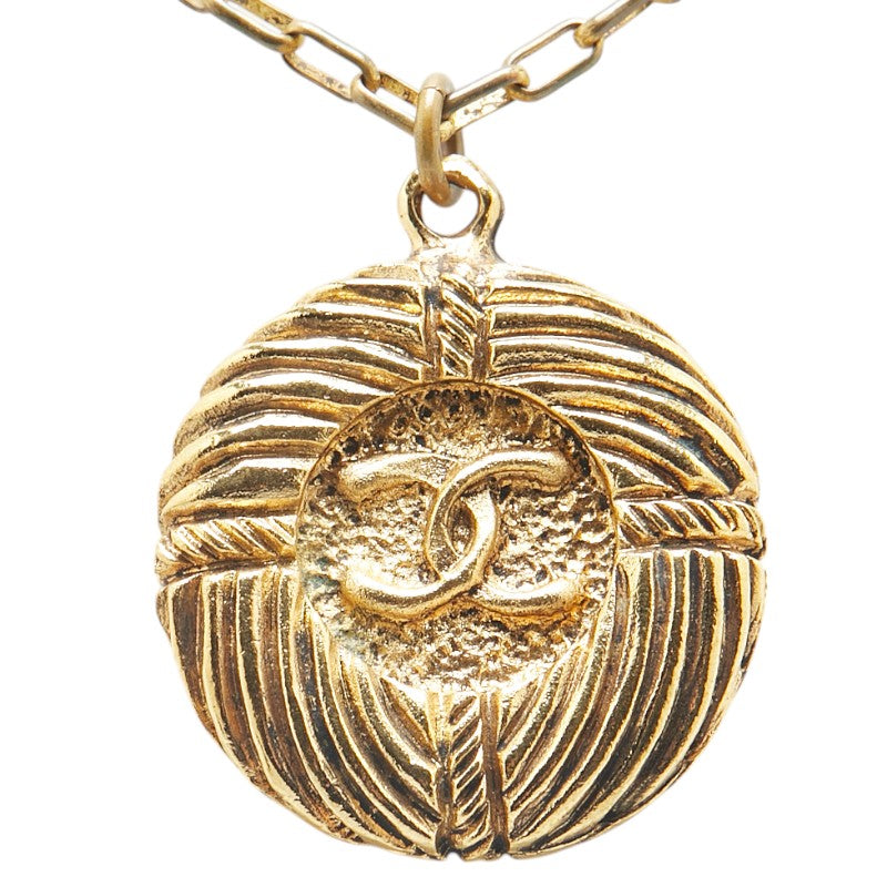 Chanel Vintage Coco Mark Necklace Gold