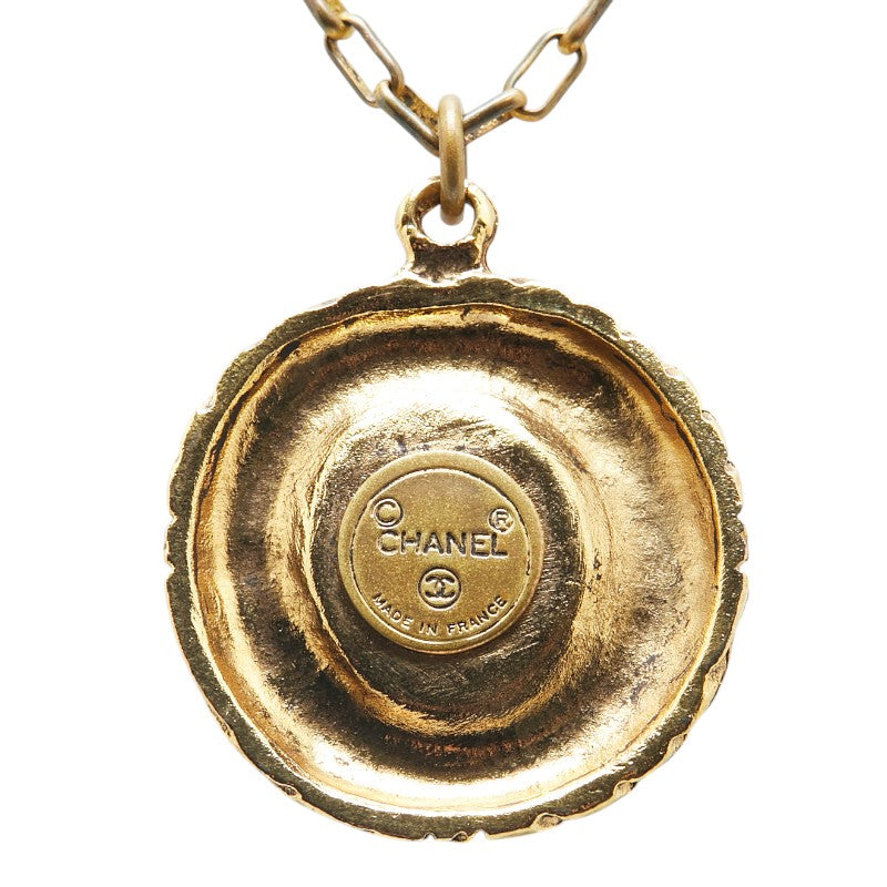 Chanel Vintage Coco Mark Necklace Gold