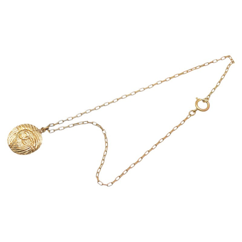Chanel Vintage Coco Mark Necklace Gold