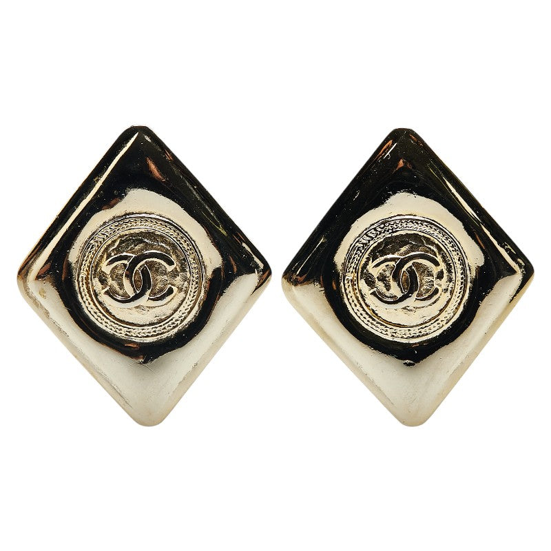 Chanel Vintage Coco Mark Earrings Gold