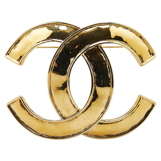 Chanel Vintage Coco Mark Brooch Gold