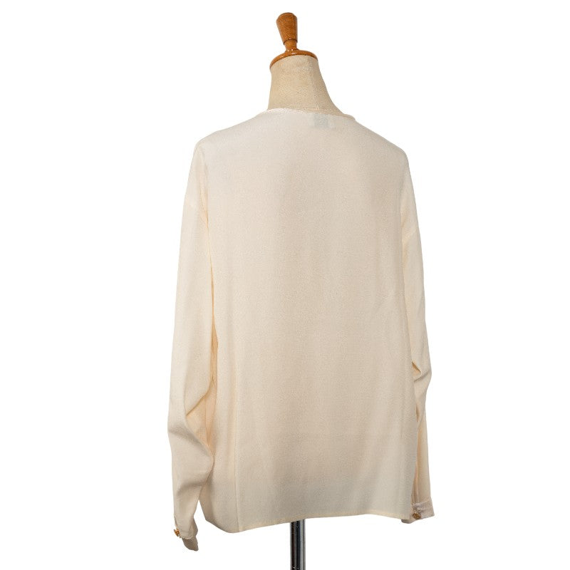 Chanel Silk Ribbon Embroidery Long Sleeve Shirt