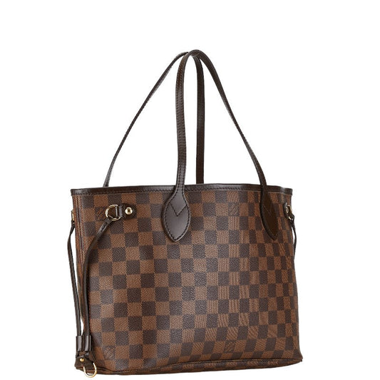 Louis Vuitton Damier Neverfull PM Tote Bag N41359 Brown PVC Leather
