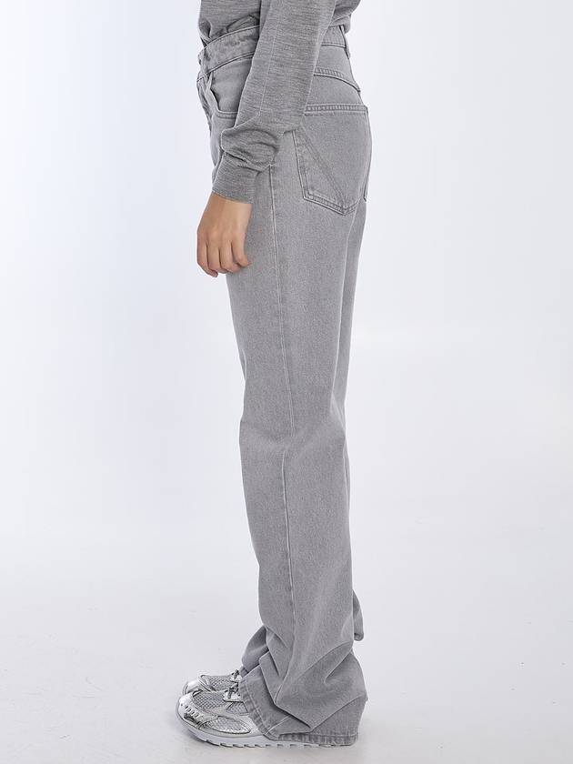 Bottega Veneta Flare Denim Jeans Light Grey Wash