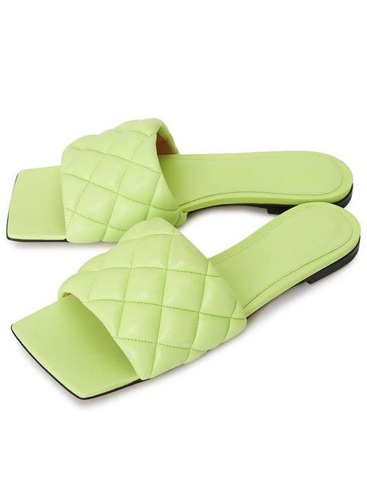 Bottega Veneta Padded Quilted Slippers Green