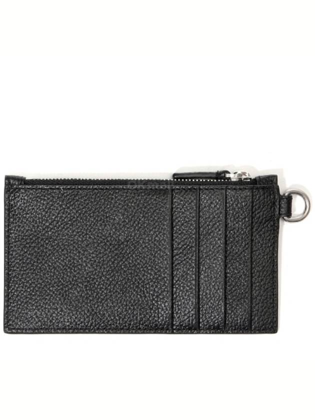 Balenciaga Cash Keyring Card Case Black Silver