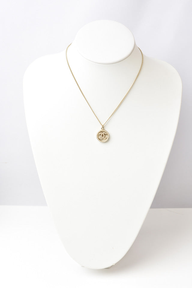 Chanel Metal Fake Pearl Necklace Pendant