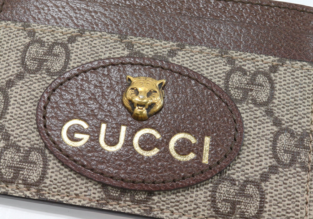 Gucci GG Supreme PVC Canvas Neo Vintage Card Case 597557 K9GOT 8861