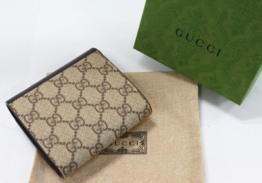 Gucci GG Supreme Bifold Wallet PVC Canvas Wallet 598587 17WAG 1283