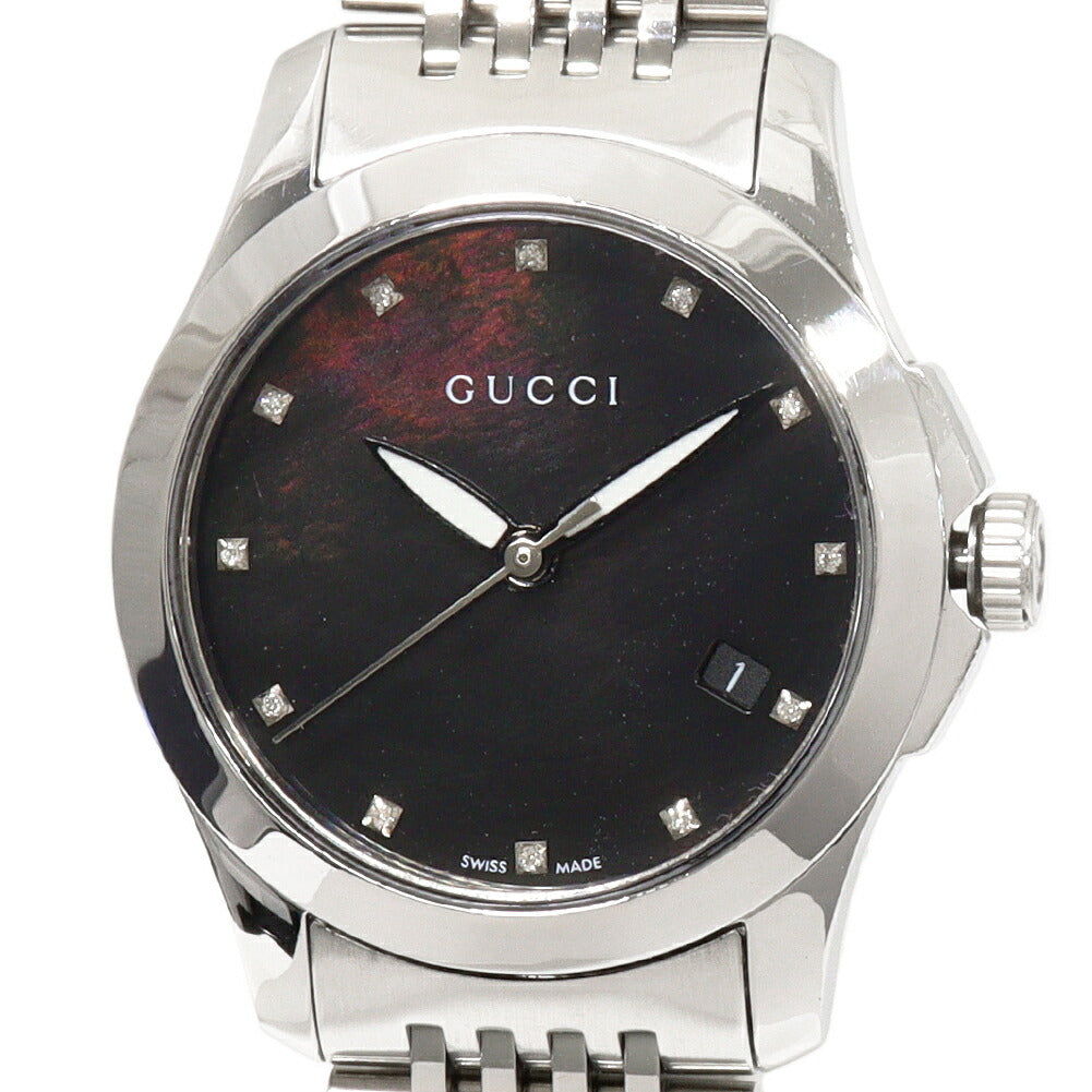 Gucci Black Mother of Pearl G-Timeless Watch YA126505