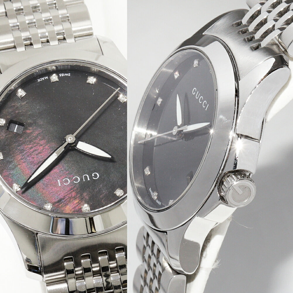 Gucci Black Mother of Pearl G-Timeless Watch YA126505