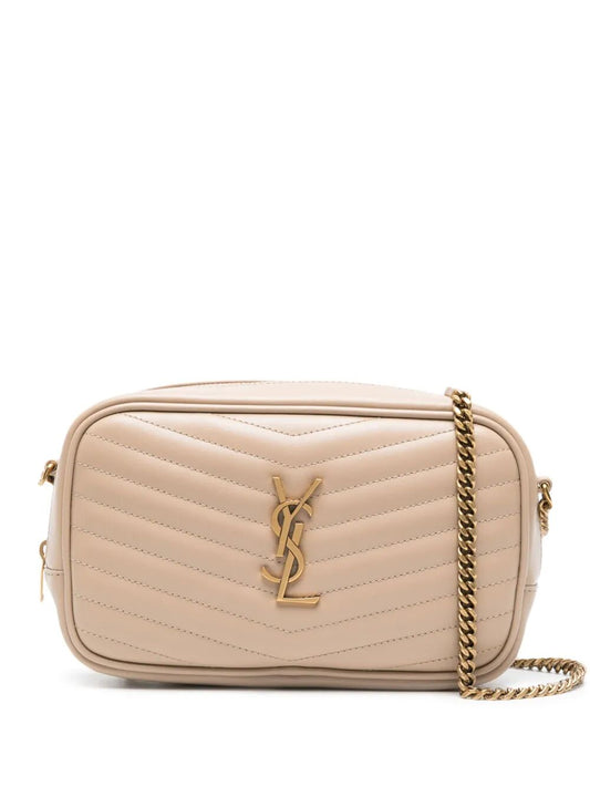 Saint Laurent Women Mini Lou In Quilted Leather