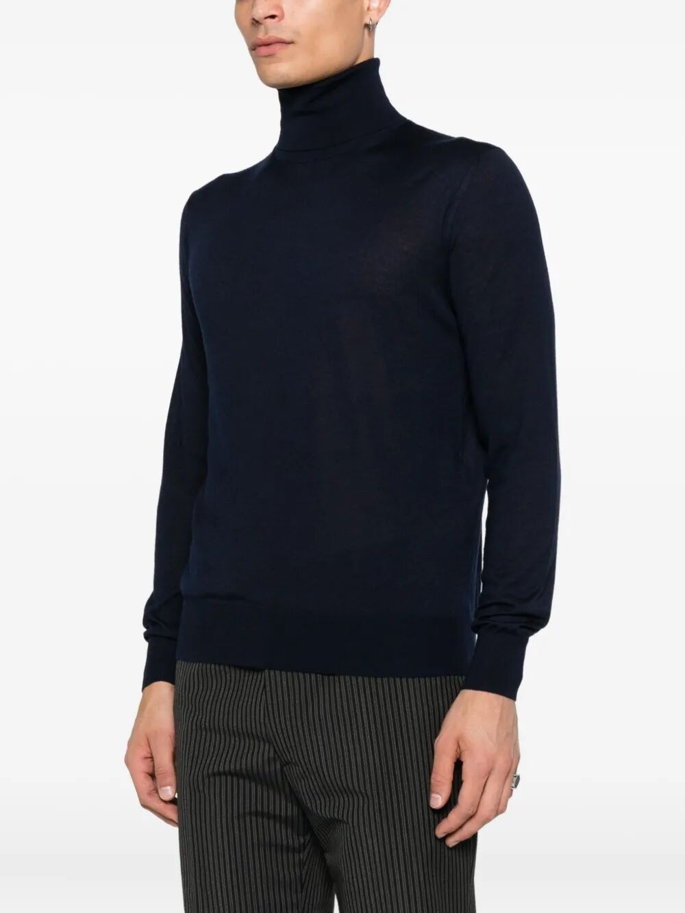 Saint Laurent Men Cashmere, Wool And Silk Turtleneck