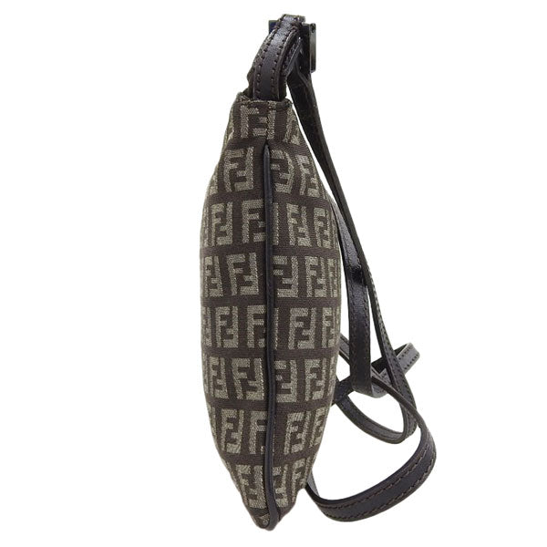 FENDI Ff Zucchino Pattern Shoulder Bag Brown