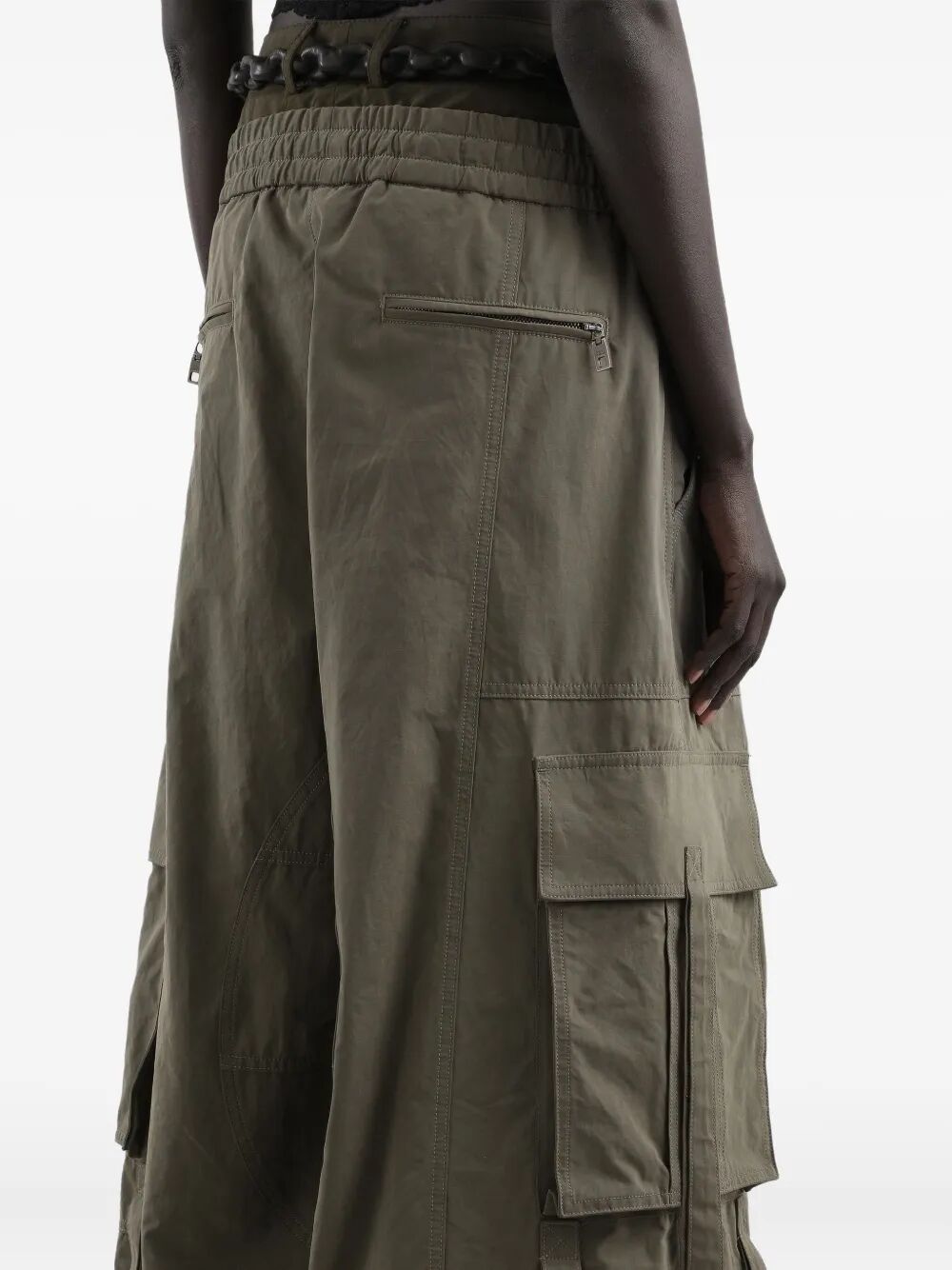 Dolce & Gabbana Women Waxed Faille Cargo Trousers