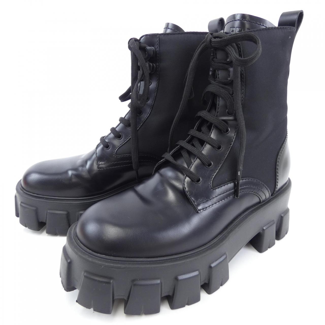 Prada RE-NYLON Leather Boots