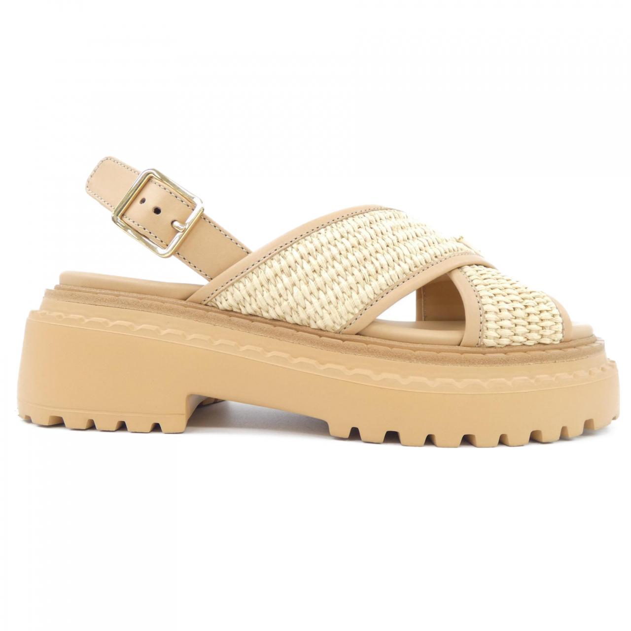 Prada 1X106O Crochet Leather Sandals