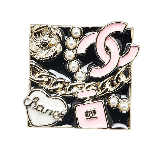 Chanel Coco Mark Camellia Heart Brooch