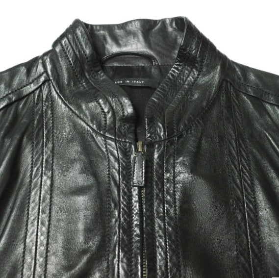 Gucci Single Riders Jacket Italian Leather Jacket