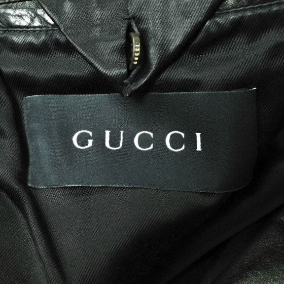 Gucci Single Riders Jacket Italian Leather Jacket