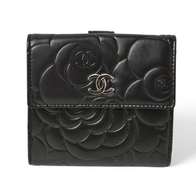 Chanel Camellia Embossed Wallet A47422
