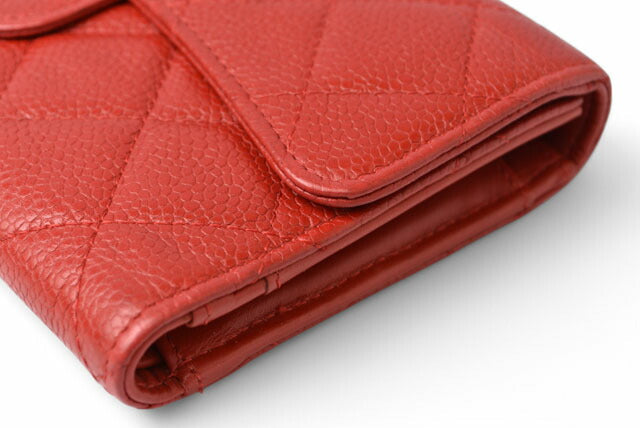 Chanel Caviar Skin Trifold Wallet A31506