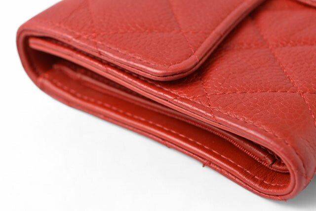 Chanel Caviar Skin Trifold Wallet A31506