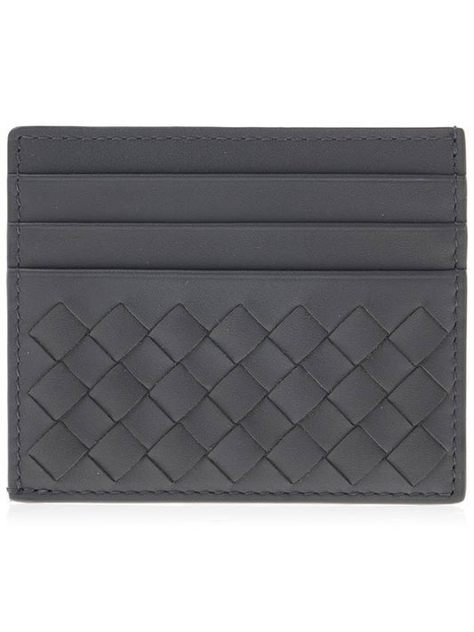 Bottega Veneta Intrecciato Card Wallet Grey