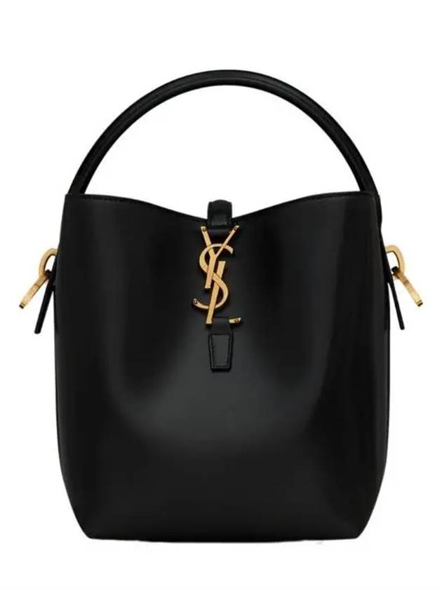 Saint Laurent LE 37 Small Shiny Leather Shoulder Bag Black