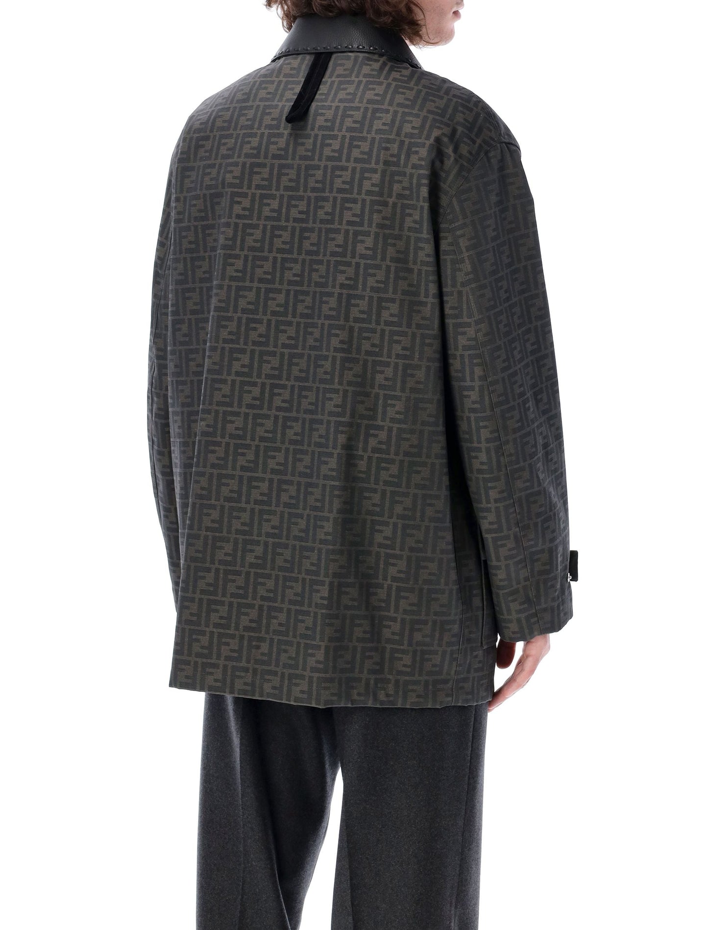 FENDI Embroidered Canvas Jacket for Men