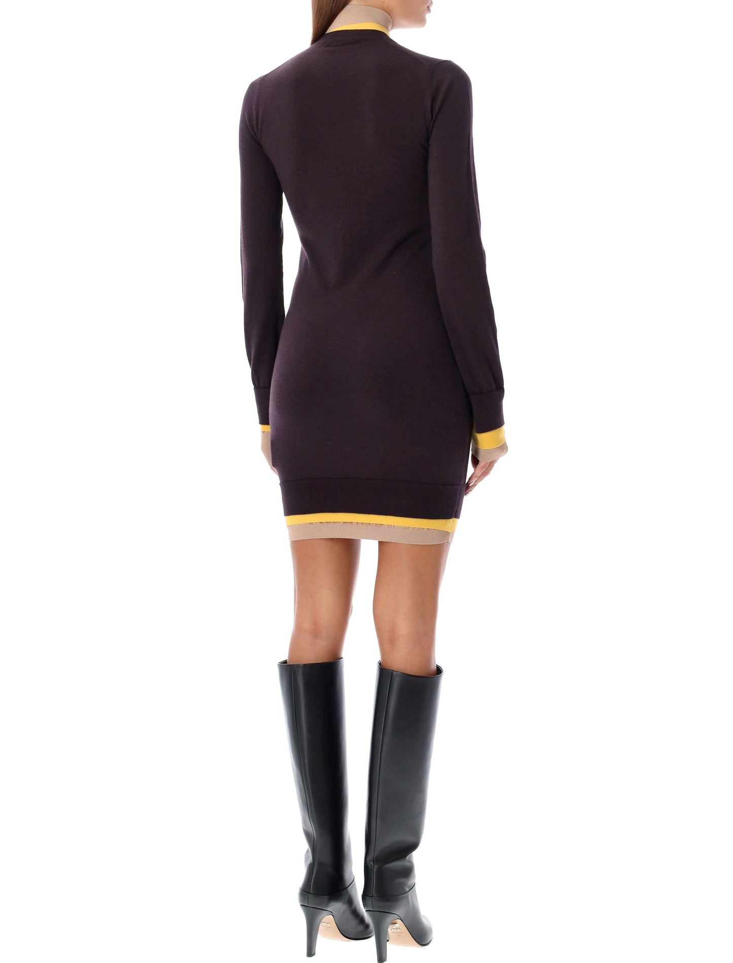 FENDI Wool Blend Mini Dress - Women's Suit for FW24