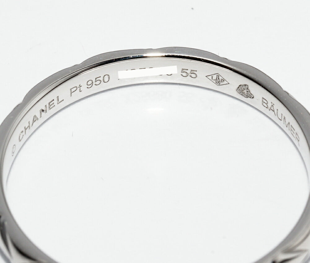Chanel Pt950 Matelasse Ring Small Model J2820