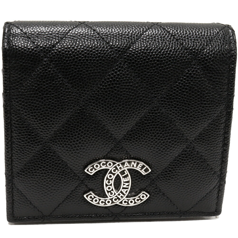Chanel Caviar Skin Bifold Wallet Black