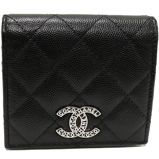 Chanel Caviar Skin Bifold Wallet Black