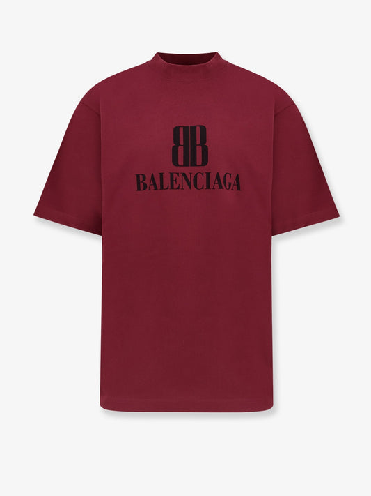 Balenciaga Men Cotton T-Shirt With Logo