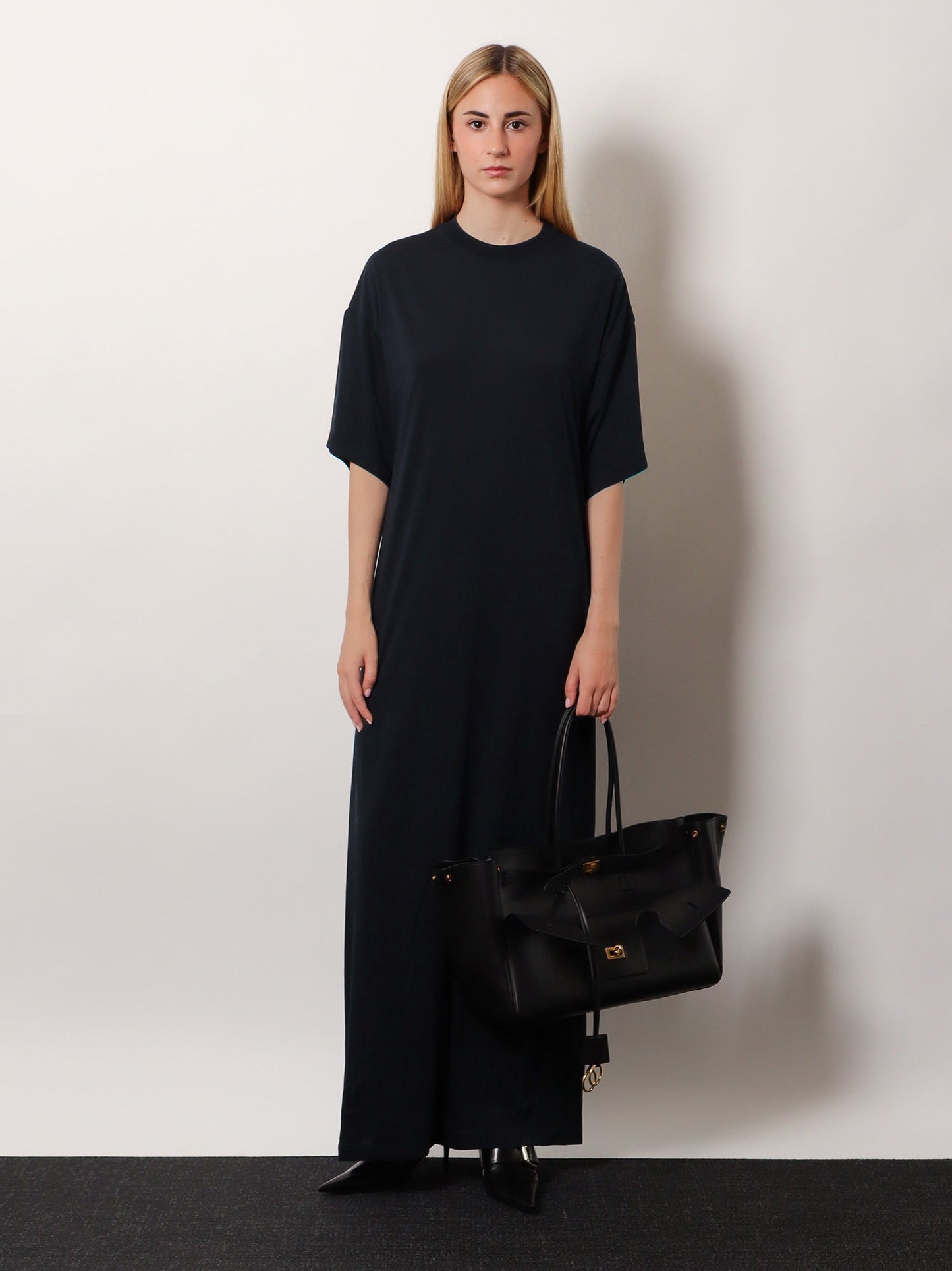 Balenciaga Women Cocoon Cotton Jersey Maxi Dress