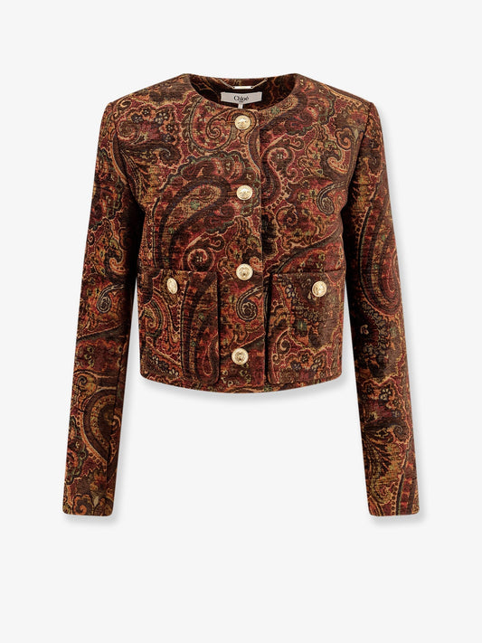 Chloe' Women Blazer With Multicolor Pattern