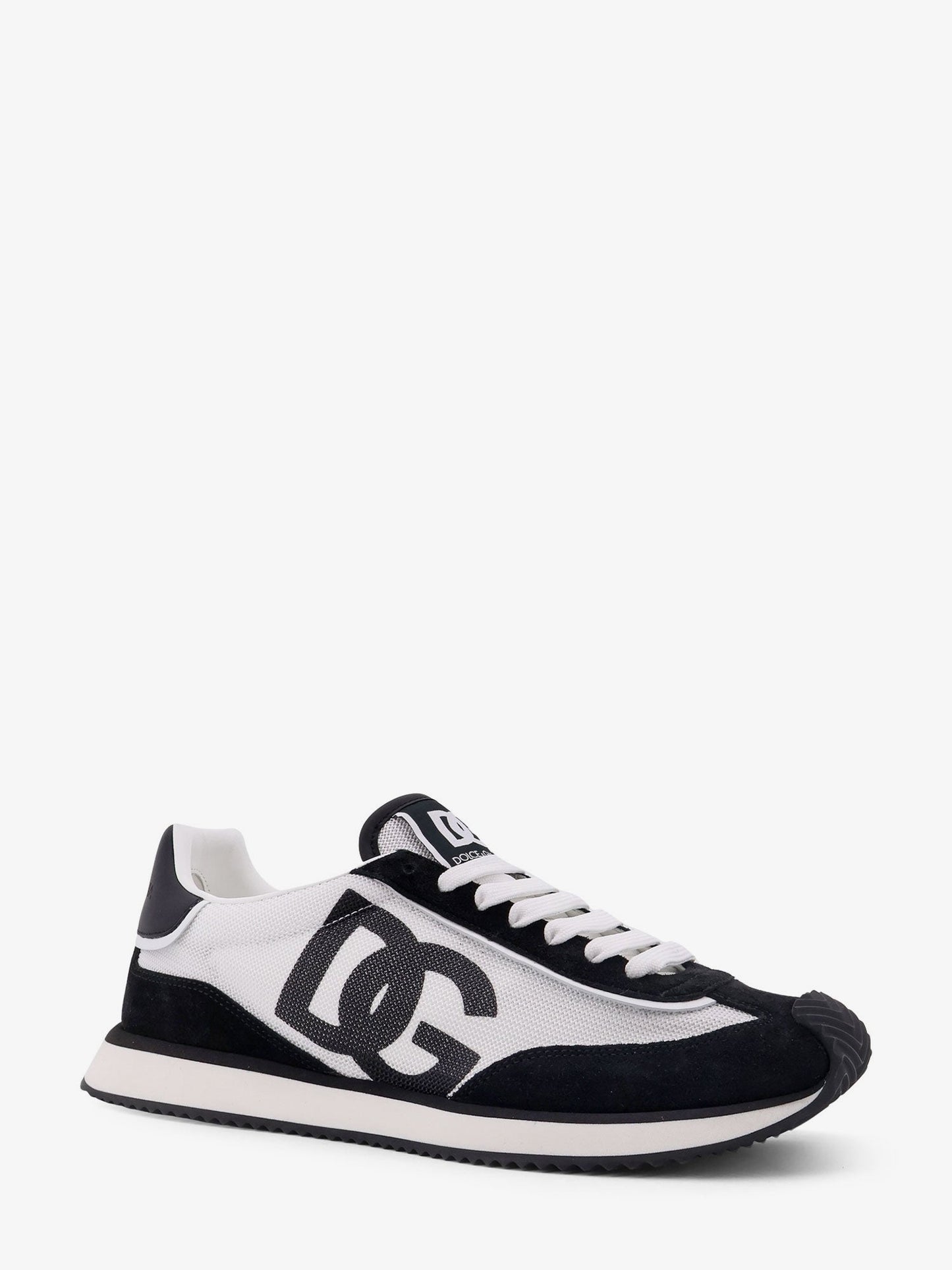 Dolce & Gabbana Men Low-Top Mesh Sneakers With Suede Inserts