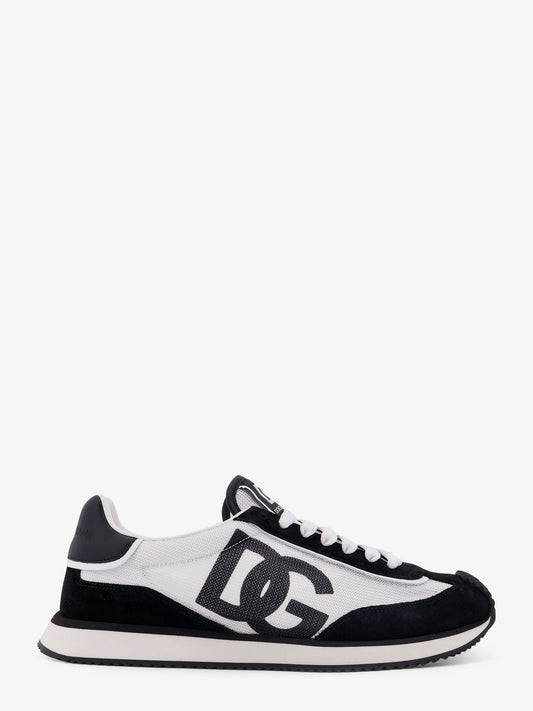 Dolce & Gabbana Men Low-Top Mesh Sneakers With Suede Inserts