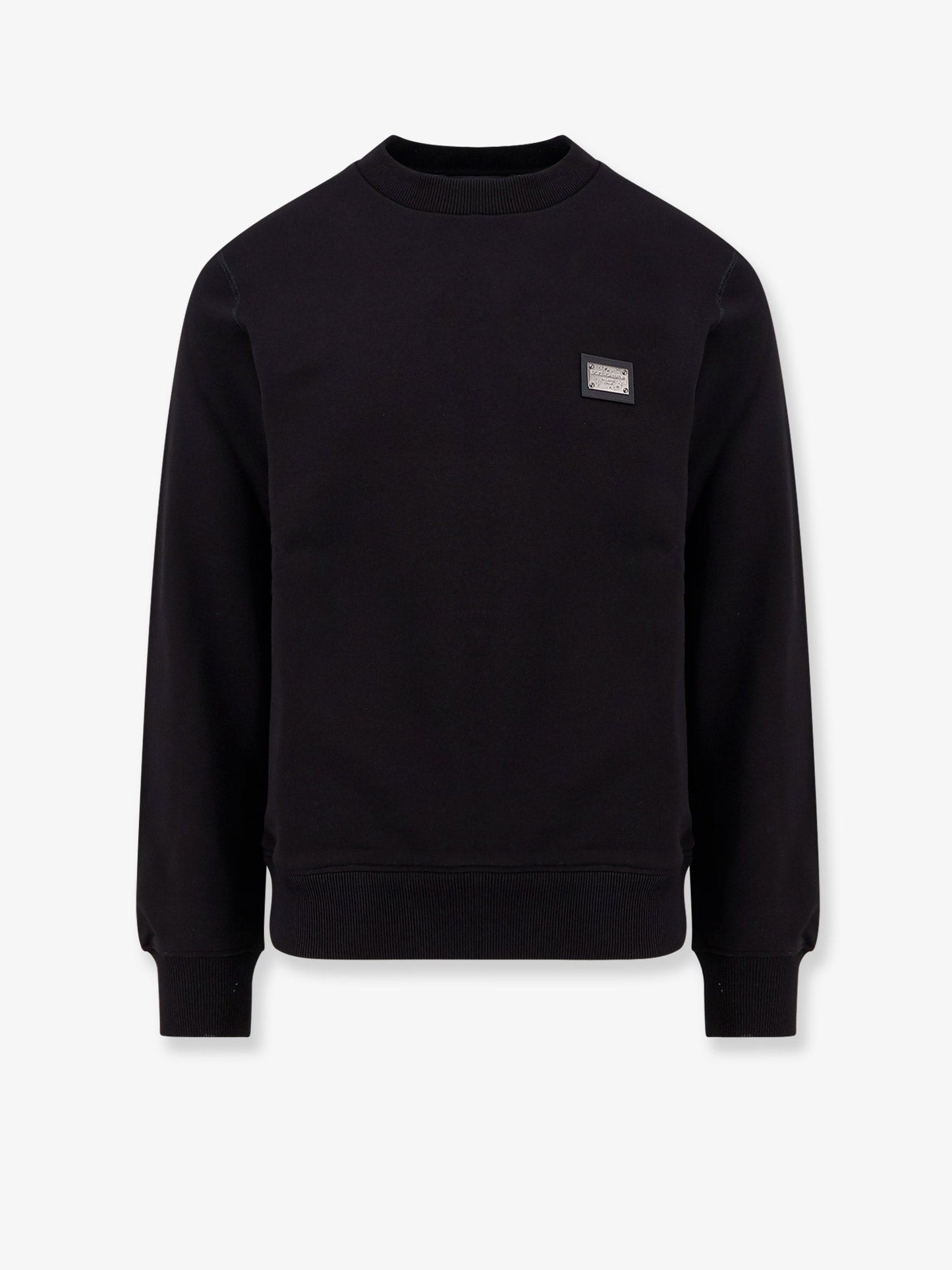 Dolce & Gabbana Men Cotton Sweatshirt With Logo Patch